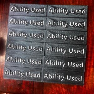 Textured Blue Rectangular Ability Used Marker for Games